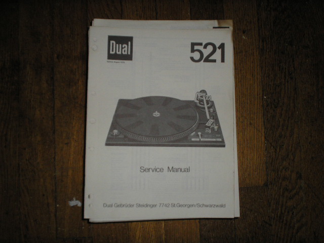 521 TURNTABLE Service Manual