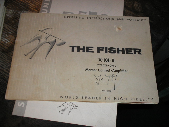 X-101-B Master Control Amplifier Installation Operating and Instruction Manual..