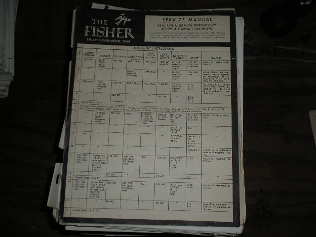 70-RT Tuner Service Manual also comes with 2 mounting templates.. 