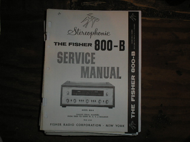 800-B Receiver Service Manual from Serial no. 10001 - 19999 WXYZ INCLUSIVE