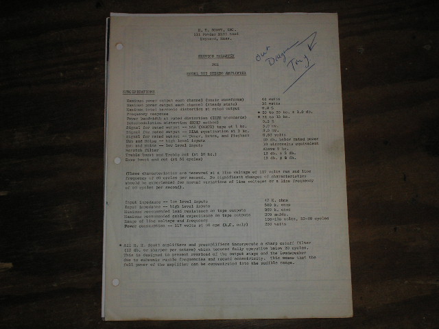 272 Amplifier Service Manual.. Schematic is dated June 1960