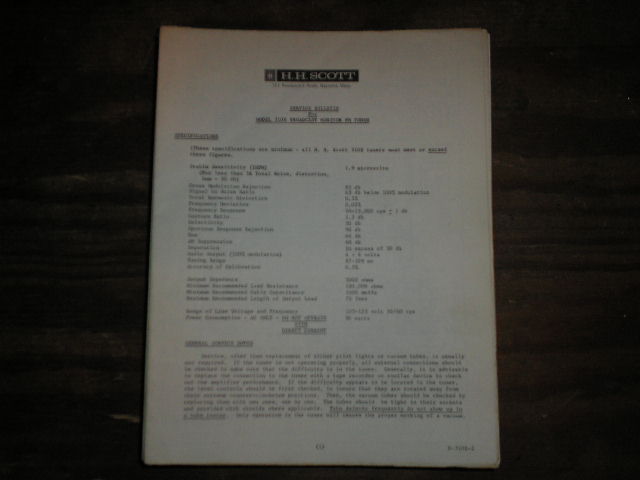310-E Tuner Service Manual.. Schematic Dated August 14th 1963