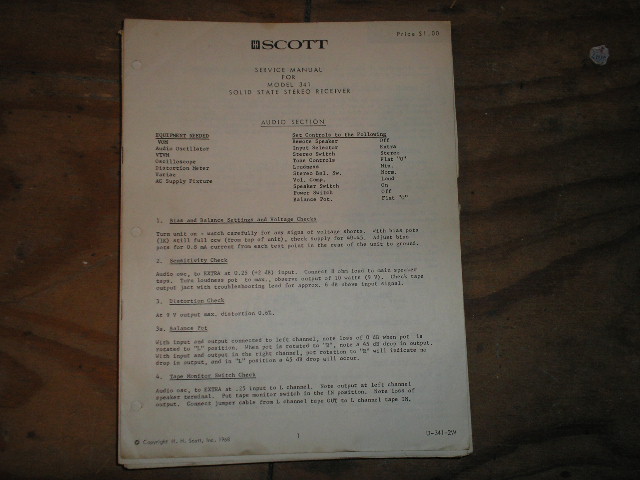 341 Receiver Service Manual