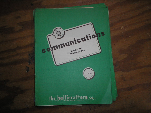 S-76 Receiver Operating Instruction Manual