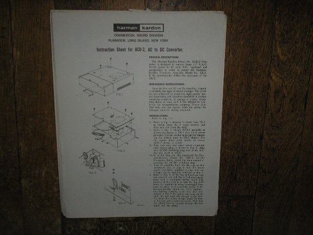 Model ACD-2 AC to DC Converter Service Information 
