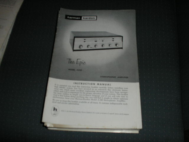 A250 THE EPIC STEREO AMPLIFIER MANUAL with schematic
