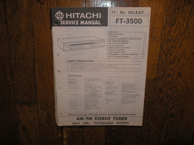FT-3500 AM FM Tuner Service Manual   