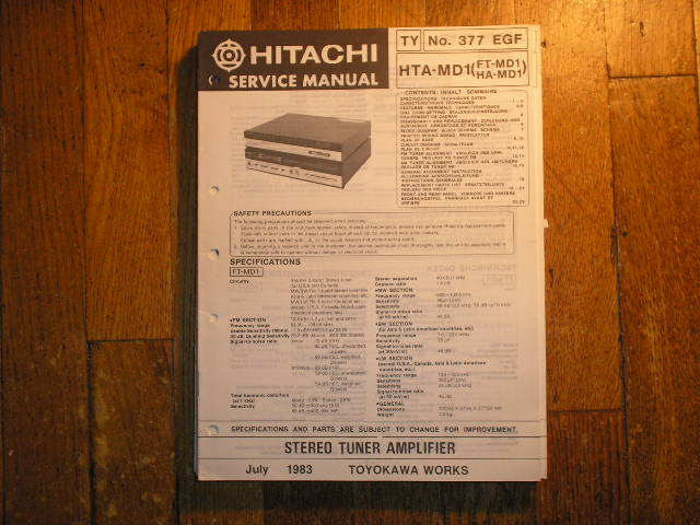 HTA-MD-1 FT-MD1 HA-MD1 Stereo Tuner Amplifier Service Manual