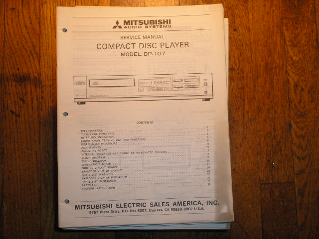 DP-107    CD PLAYER  Service Manual sm-5015