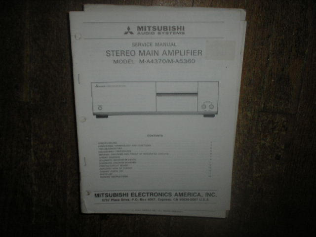 M-A4370 M-A5360 AMPLIFIER Service Manual