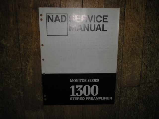 Monitor Series 1300 Stereo Pre-Amplifier Service Manual