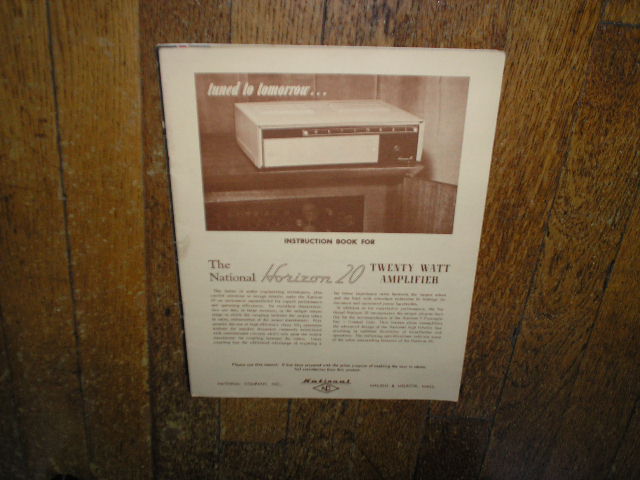 Horizon 20... 20 Watt Amplifier Service Manual