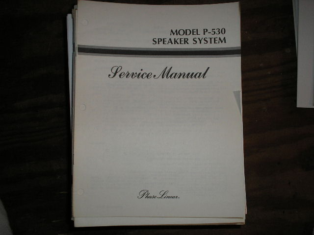 P-530 Speaker System Service Manual 