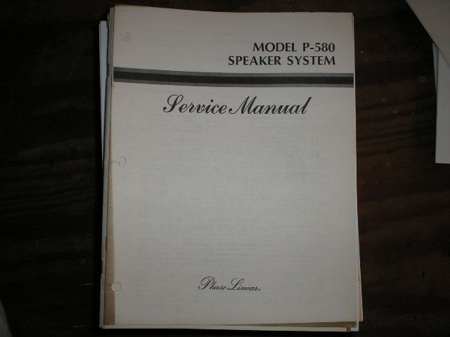 P-580 Speaker System Service Manual 
