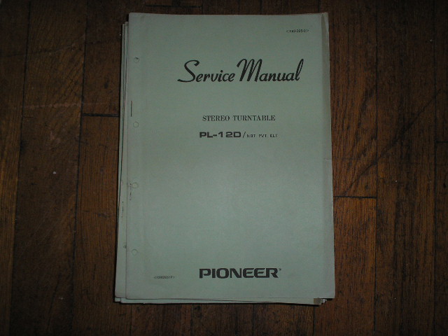 PL-12D NBT PVT KLT  Turntable Service Manual  R42-295-0
