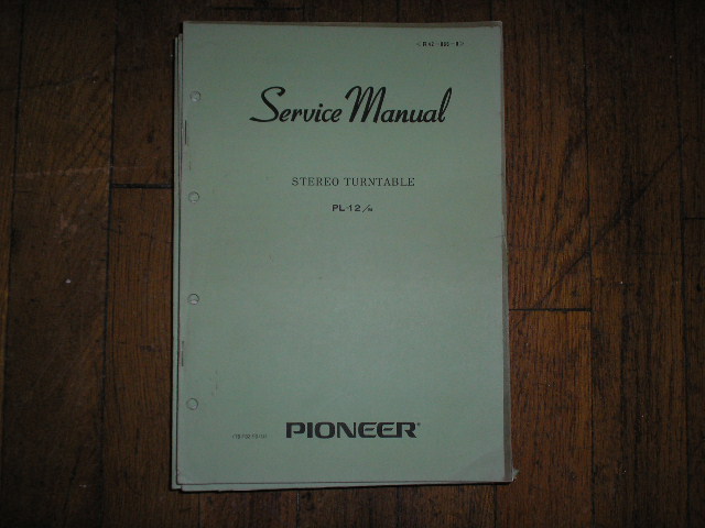 PL-12 PL-12M PV PL-12 AC PV  Turntable Service Manual R42-066-0