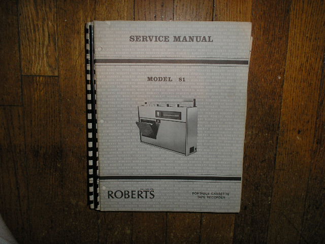 81 Stereo Cassette Tape Deck Service Manual