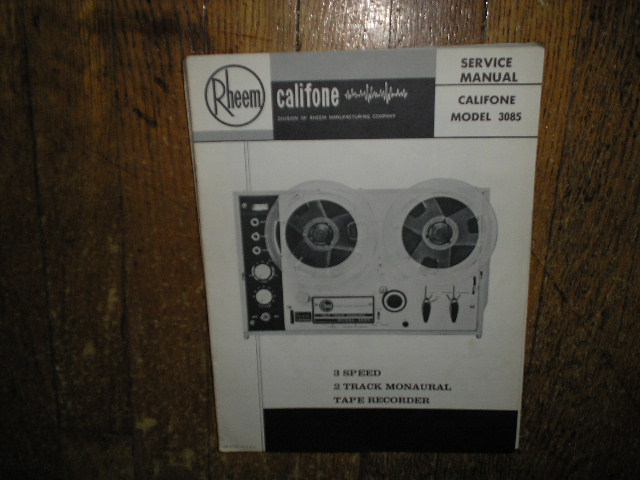3085 Mono Tape Deck Service Manual