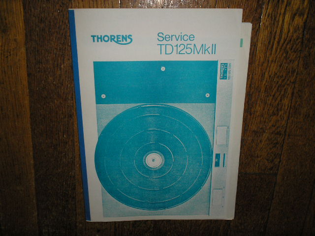 TD 125 Mk II 2 Turntable Service Manual