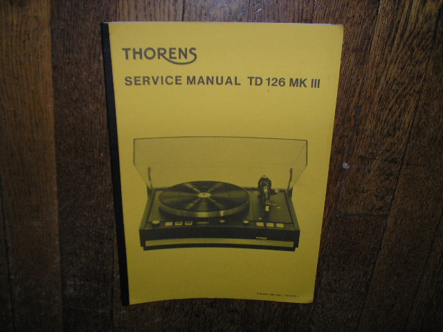 TD 126 Mk III 3 Turntable Service Manual