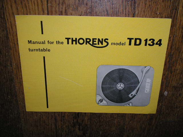 TD 134 Turntable Operator Manual