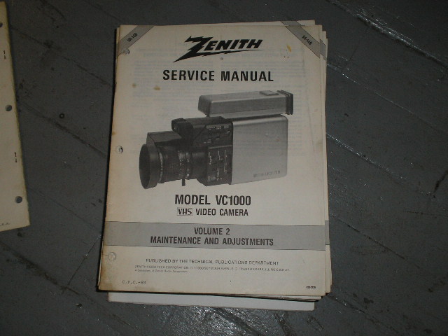 VC1000 Camcorder Manual 2 Maintenance and Adjustment Manual