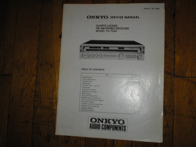 TX-7000 Receiver Service Manual
