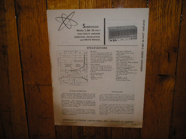 S-360 Amplifier Operation,Installation and Service Manual.    Tubes are 1 5AR4 or GZ34 ... 1  7199..   4 7189 or 6BQ5 OR EL84...