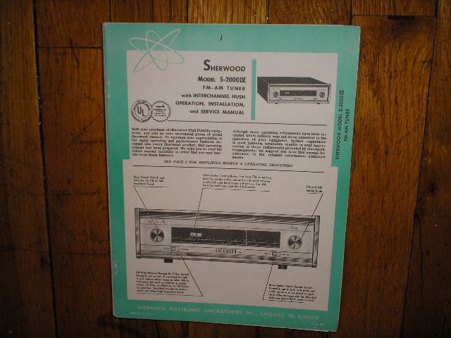 S-2000 IV Tuner Operating Service Installation Manual for Serial no 237571 and up.