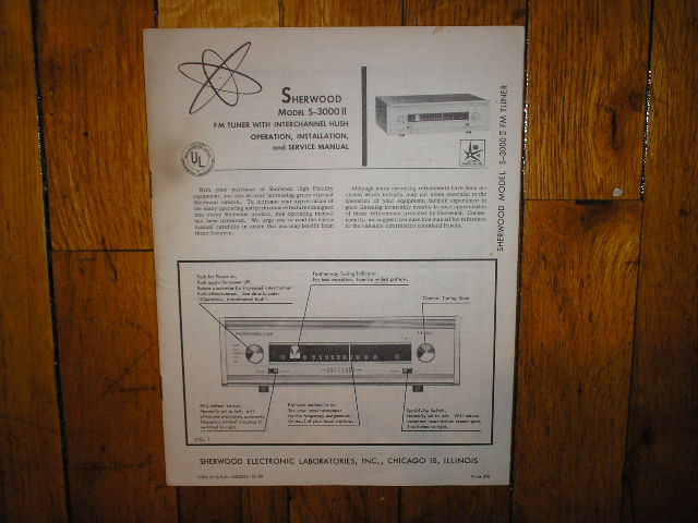 S-3000 II Tuner Operation,Installation and Service Manual 2 for Serial no. 936,000 and up. Tubes are 1 6V8 or EZ80 1 12AZ7A 1 6BR5 or EM80 1 6EB8 1 6BN8 3 6AU6 1 6AB4 1 6BS8