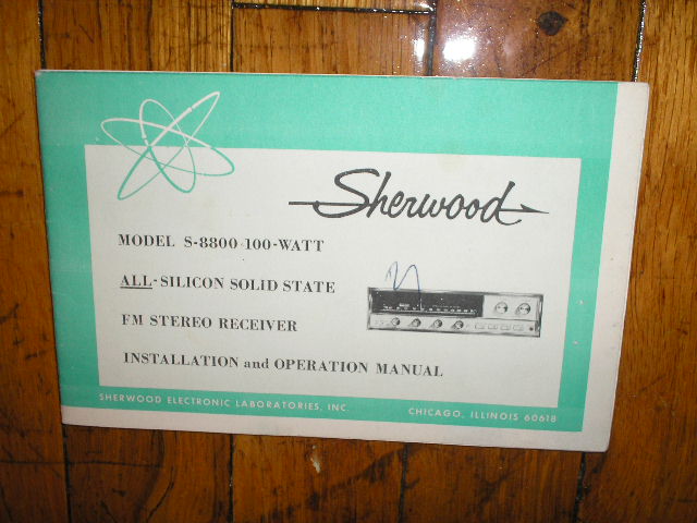 S-8800 Receiver Operating and Installation Manual
