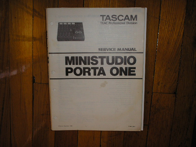 PORTA ONE Ministudio Service Manual