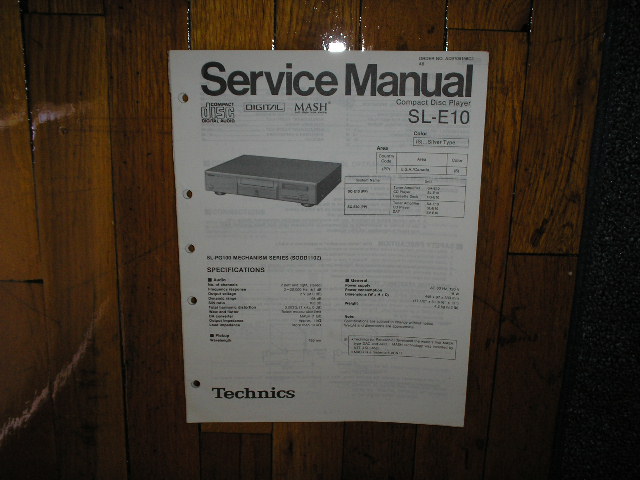 SL-E10 CD Player Service Manual
