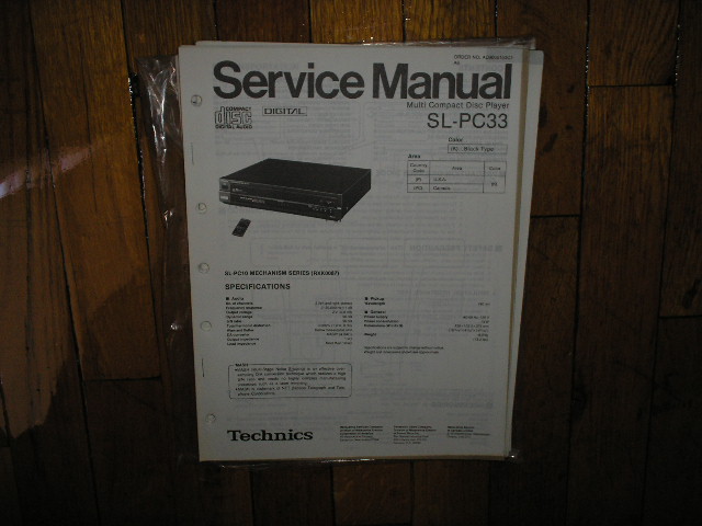SL-PC33 CD Player Operating Manual