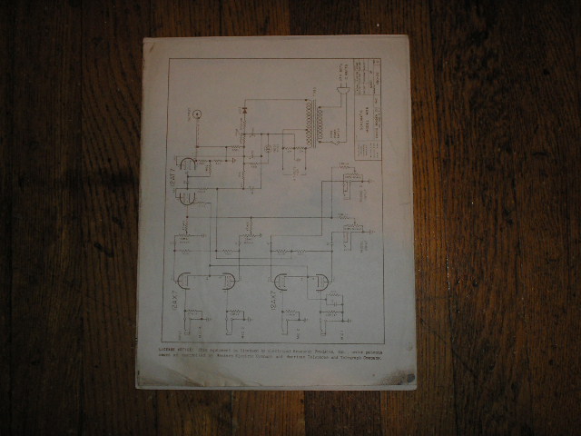 MX6 Challenger P.A. Amplifier Schematic