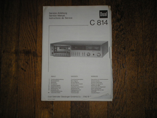 C814 Cassette Deck Service Manual