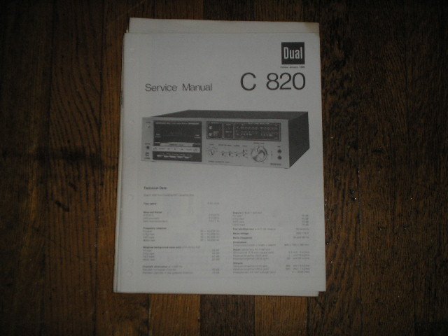 C820 Cassette Deck Service Manual