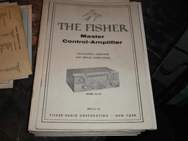 CA-40 Master Control Amplifier Installation Operating and Service Instruction Manual