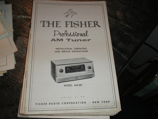 AM-80 Tuner Owners Service Manual  Fisher 