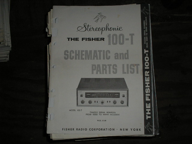 100-T Tuner Service Manual for Serial no. 10001 - 19999  Fisher 