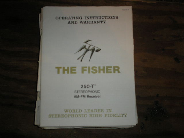250-T Receiver Operating Instruction Manual 

