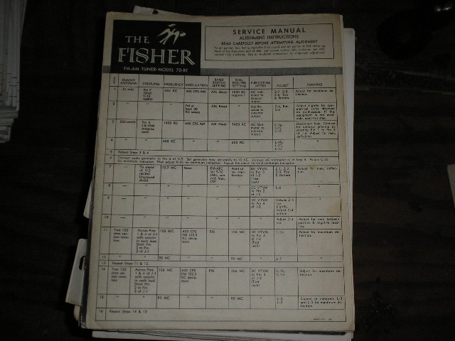 70-RT Manual 1 Service Manual  Fisher 