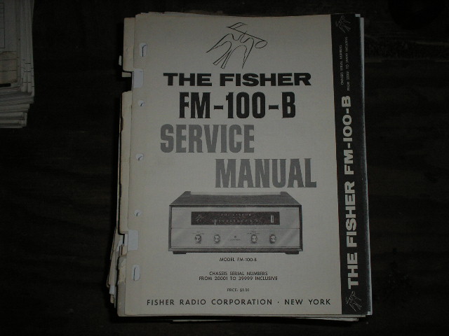 FM-100-B Tuner Service Manual for Serial no. 40001 - 49999  Fisher 