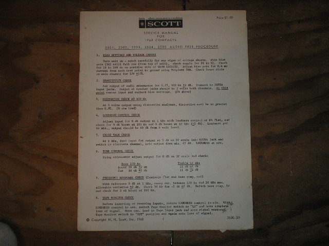 1968 COMPACT UNITS SERVICE MANUAL