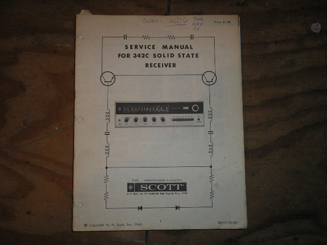 342-C Service Manual.. Schematic is dated September 28th 1963