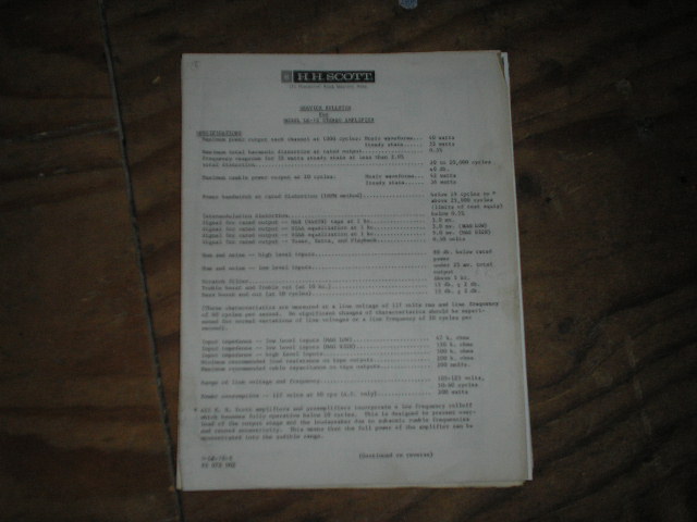 LK-72 Stereo Amplifier Service Manual ..Schematic is dated October 18th 1960
