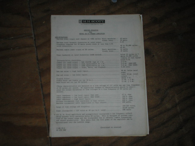 LK-72 Stereo Amplifier Service Manual ..Schematic is dated October 18th 1960
