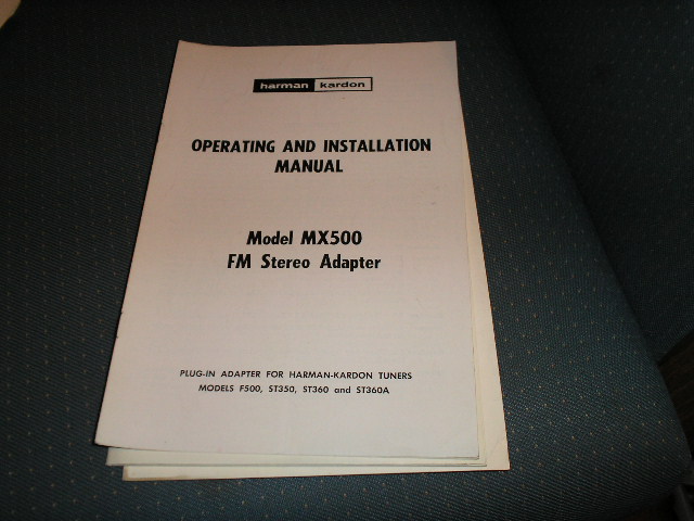 MX500 Self Powered Multiplex Stereo Adapter Manual with schematic