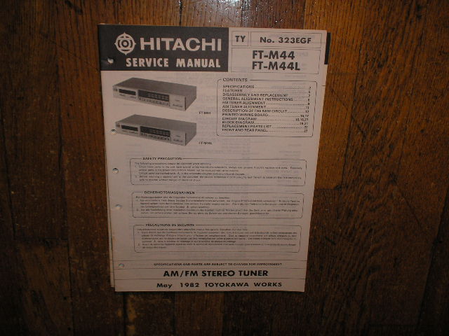 FT-M44 FT-M44L Tuner Service Manual  Hitachi