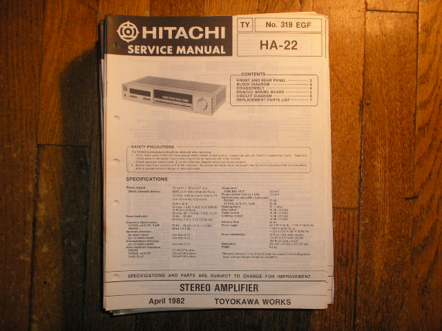 HA-22 Stereo Amplifier Service Manual